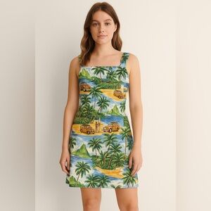 🌴 Vintage Shannon Marie Made in Hawaii Aloha Dress 🌺 100% Cotton Size 6‎